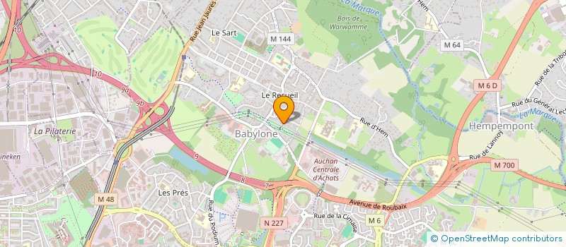 localisation de l'entreprise CHAUFF'EAU HABITAT à VILLENEUVE-D'ASCQ