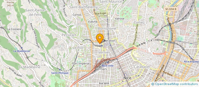 localisation de l'entreprise CHAUFF PLOMB CLIMAT INDUST MAINTEN FROID à NICE