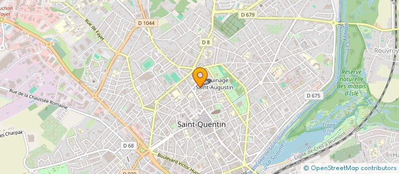 localisation de l'entreprise CHAUFFAGE AIR SANITAIRE ET EAU à SAINT-QUENTIN