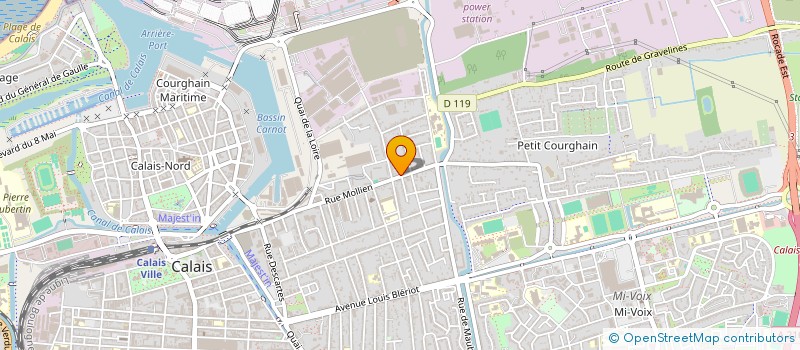 localisation de l'entreprise CHAUFFAGE ARTISANAL GUILBERT-JURRET à CALAIS