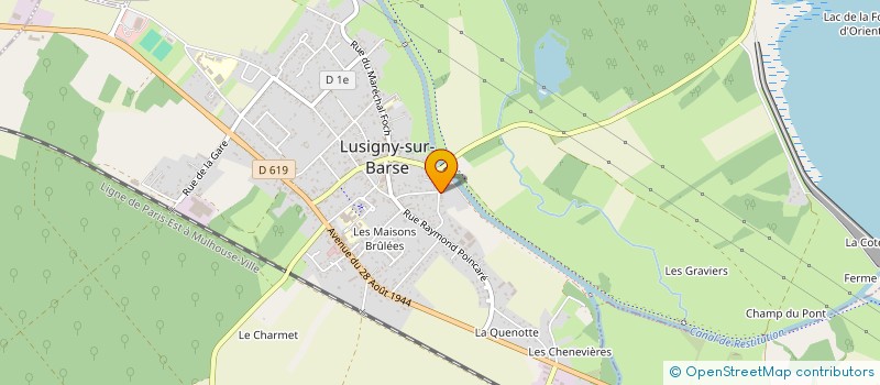 localisation de l'entreprise CHAUFFAGE BOS à LUSIGNY-SUR-BARSE