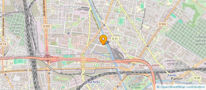 localisation de l'entreprise CHAUFFAGE CLIMATISATION INDUSTRIEL à AUBERVILLIERS