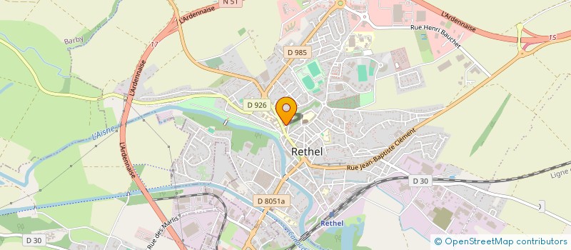 localisation de l'entreprise CHAUFFAGE CONFORT ECONOMIES  RETHEL