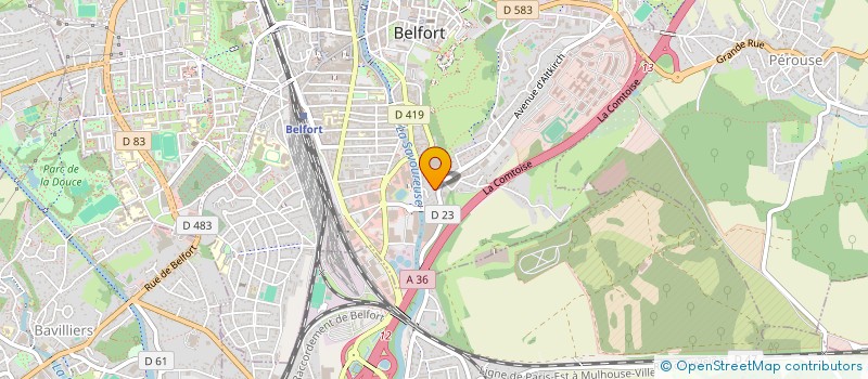 localisation de l'entreprise CHAUFFAGE DE FRANCE à BELFORT