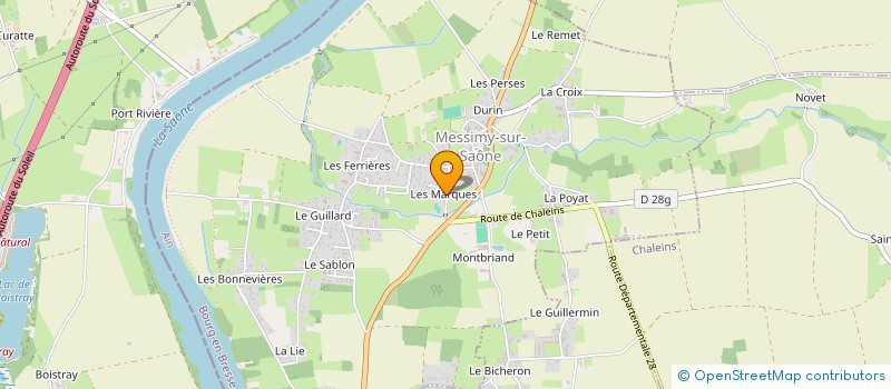 localisation de l'entreprise CHAUFFAGE DUMONT SANIT à MESSIMY-SUR-SAONE