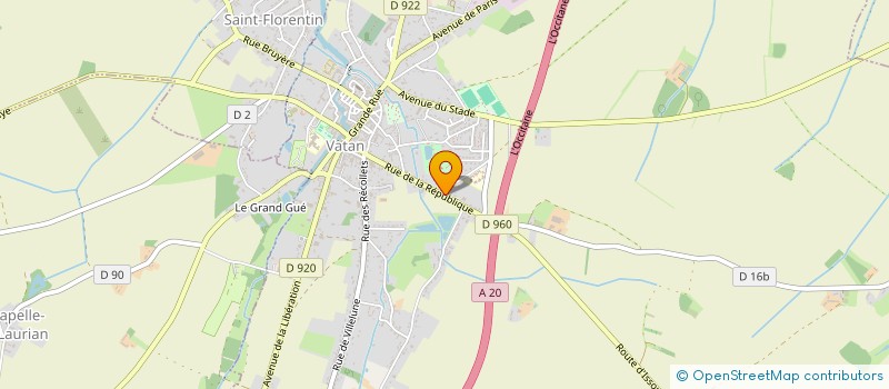 localisation de l'entreprise CHAUFFAGE ELECTRIC RESISTANCES APPLICAT à VATAN