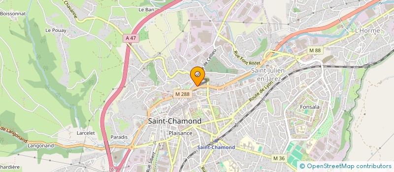 localisation de l'entreprise CHAUFFAGE ET BAINS à RIVE-DE-GIER