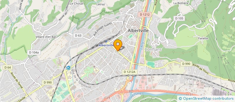 localisation de l'entreprise CHAUFFAGE ET CLIMATISATION DU VAL GELON  ALBERTVILLE