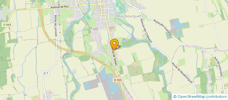 localisation de l'entreprise CHAUFFAGE ET SANITAIRE DE BIGORRE  MAUBOURGUET