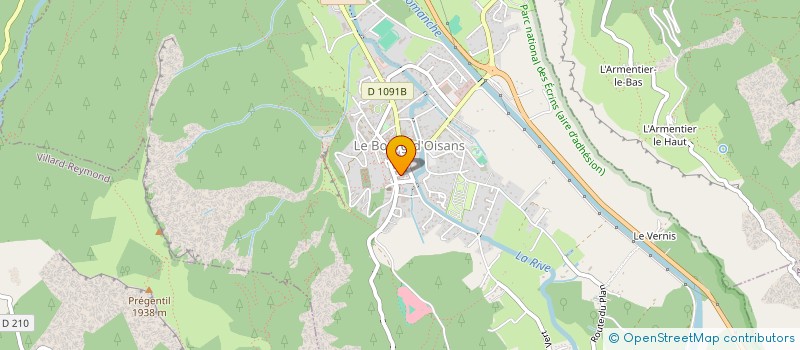 localisation de l'entreprise CHAUFFAGE ET SANITAIRE DE L'OISANS à LE BOURG-D'OISANS