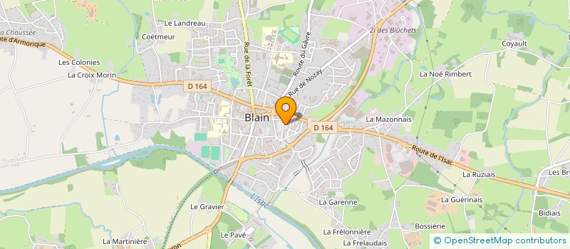 localisation de l'entreprise CHAUFFAGE ET SANITAIRE FERRAND à BLAIN