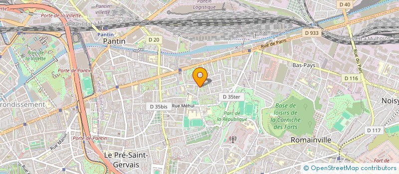 localisation de l'entreprise CHAUFFAGE FROID CLIMATISATION à PANTIN
