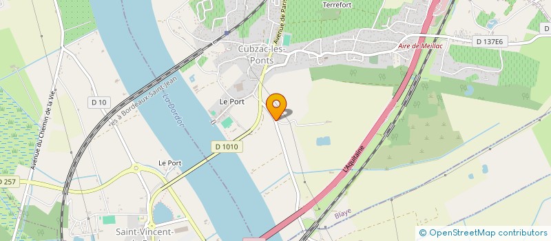 localisation de l'entreprise CHAUFFAGE INDIVIDUEL BORDELAIS  CUBZAC-LES-PONTS