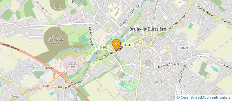 localisation de l'entreprise CHAUFFAGE NATURE à BRUAY-LA-BUISSIERE