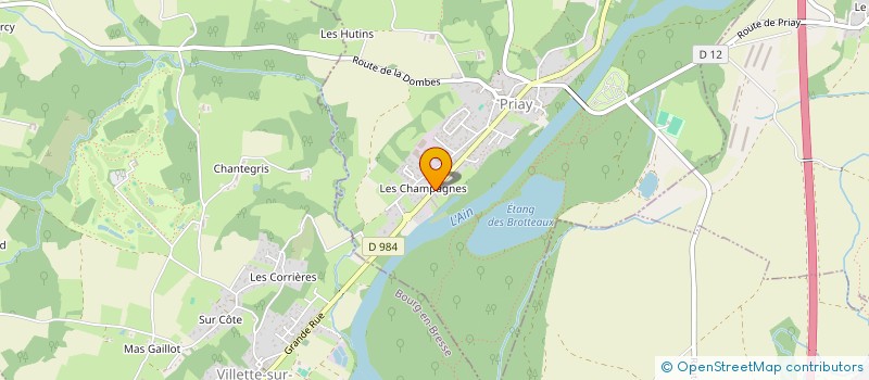 localisation de l'entreprise CHAUFFAGE PLOMBERIE CHARMETANT  PRIAY