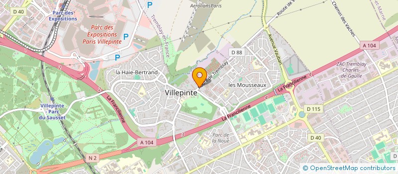 localisation de l'entreprise CHAUFFAGE PLOMBERIE CLIMATISAT SERVICES à VILLEPINTE
