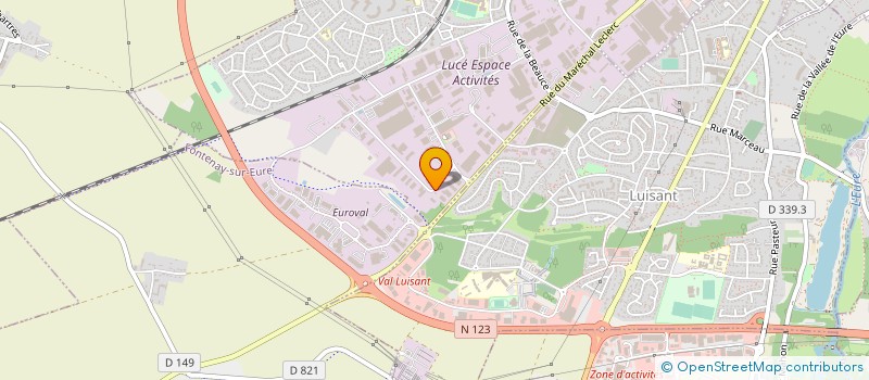 localisation de l'entreprise CHAUFFAGE PLOMBERIE CONCEPT à LUCE