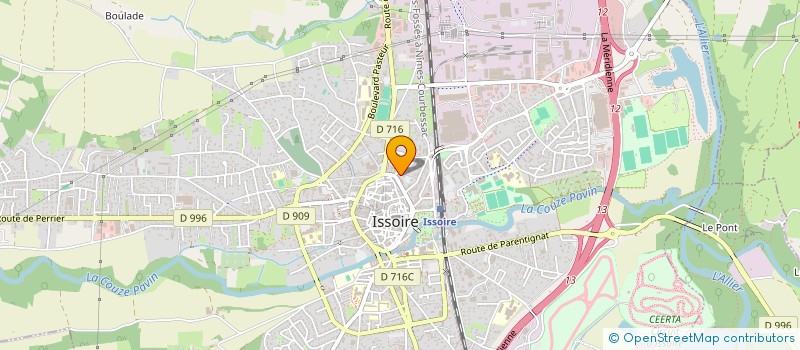 localisation de l'entreprise CHAUFFAGE SANITAIRE MAUBLANT EURL  ISSOIRE