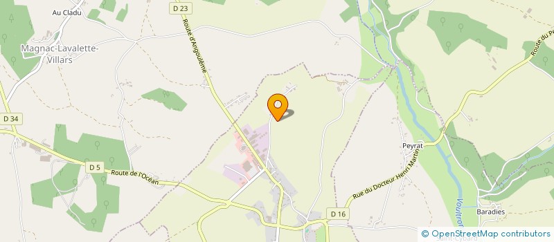 localisation de l'entreprise CHAUFFAGE SANITAIRE PLOMBERIE à VILLEBOIS-LAVALETTE