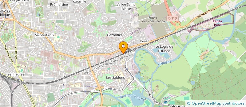 localisation de l'entreprise CHAUFFAGE SANITAIRE SARTHOIS à LE MANS