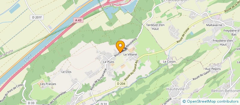 localisation de l'entreprise CHAUFFAGE SANITAIRE SERVICES  COISE-SAINT-JEAN-PIED-GAUTHIER