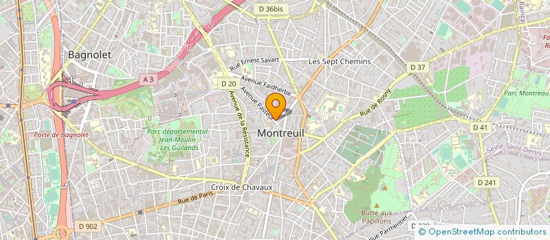 localisation de l'entreprise CHAUFFAGE TOUTES MARQUES à MONTREUIL
