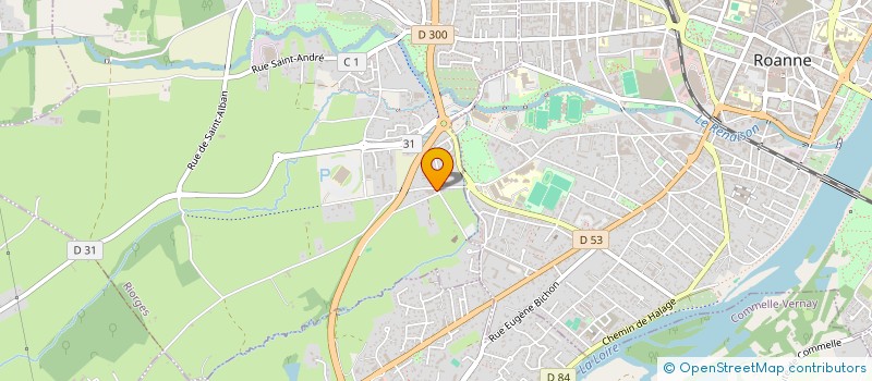 localisation de l'entreprise CHAUFFAGE TUYAUTERIE INDUSTR DU ROANNAIS à RIORGES