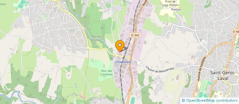 localisation de l'entreprise CHAUFFAGE VENTILATION TUYAUTERIE INDUSTR à CHAPONOST