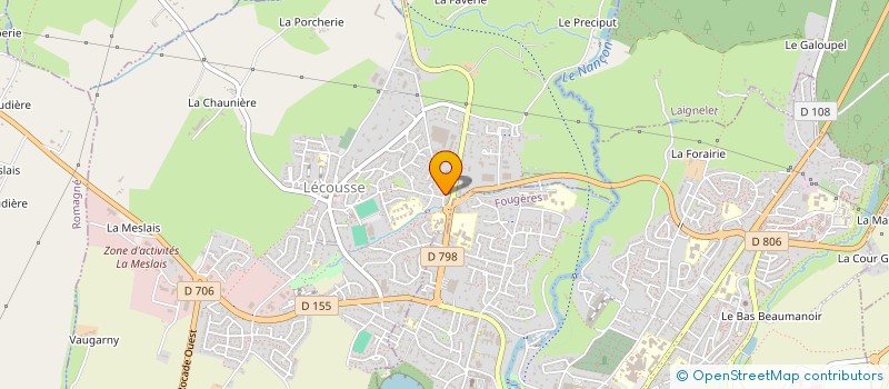localisation de l'entreprise CHAUFFAGESERVICES.35  FOUGERES