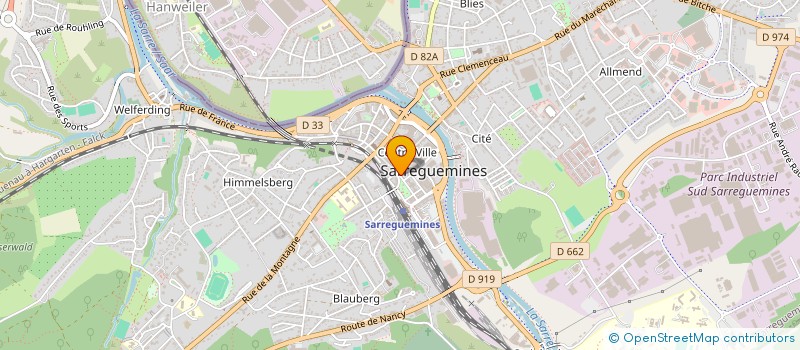localisation de l'entreprise CHAUFFAGEST à SARREGUEMINES