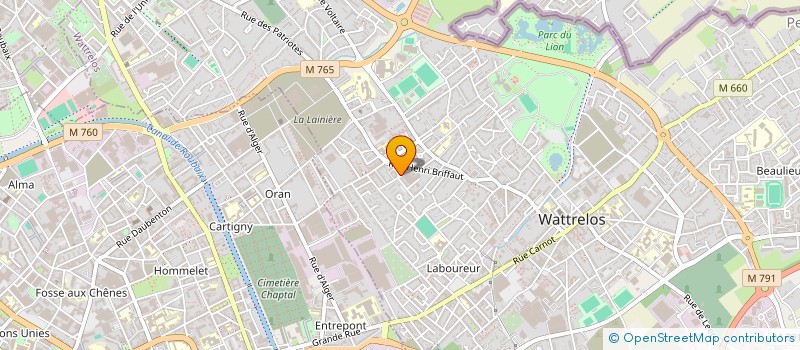 localisation de l'entreprise CHAUFFARIA  WATTRELOS