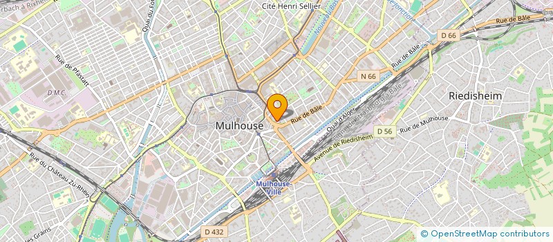 localisation de l'entreprise CHAUFFERIE DE LA PORTE DE BALE à MULHOUSE