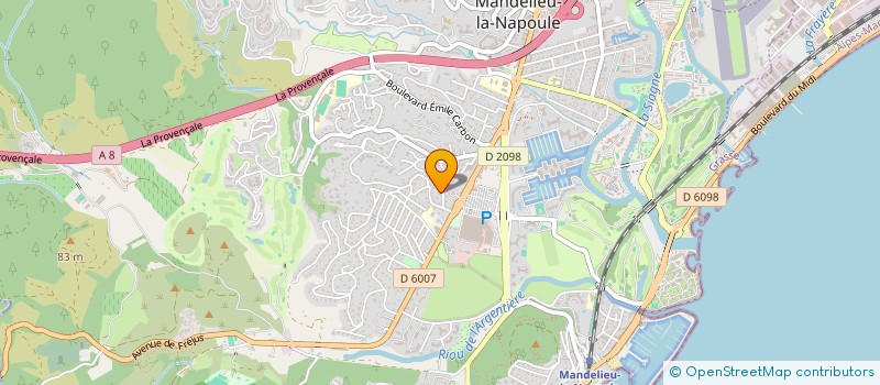 localisation de l'entreprise CHAUFFEUR 06 à MANDELIEU-LA-NAPOULE