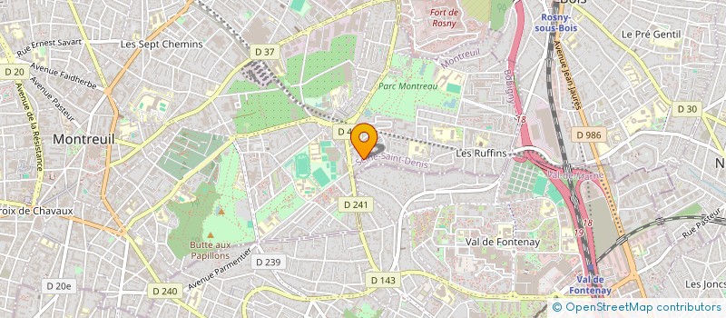 localisation de l'entreprise CHAUFFEUR 4 S à MONTREUIL