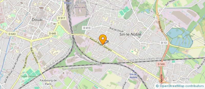 localisation de l'entreprise CHAUFFOURS  SIN-LE-NOBLE