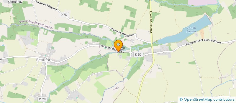 localisation de l'entreprise CHAULIN  SAINTE-FOY-DE-PEYROLIERES