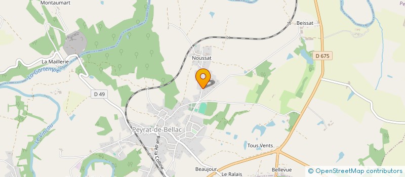 localisation de l'entreprise CHAUMEIL TRAVAUX PUBLICS à PEYRAT-DE-BELLAC