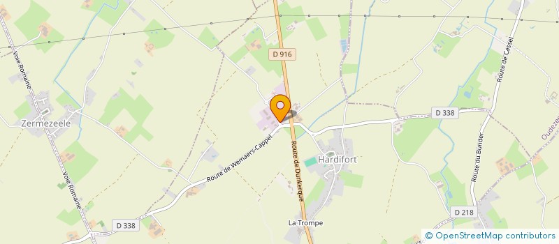 localisation de l'entreprise CHAUMIERE DES MONTS DE FLANDRES à HARDIFORT