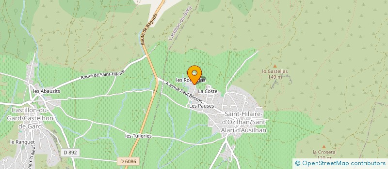 localisation de l'entreprise CHAUMINETTE  SAINT-HILAIRE-D'OZILHAN