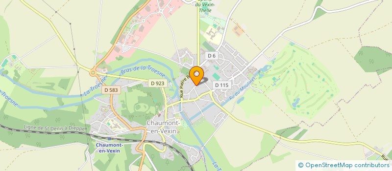 localisation de l'entreprise CHAUMONT COMBUSTIBLES à CHAUMONT-EN-VEXIN