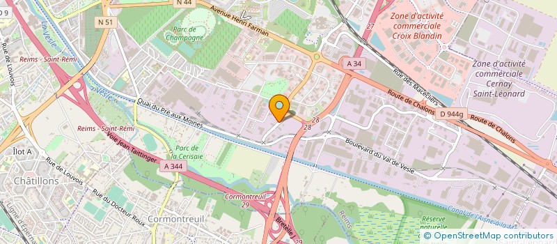 localisation de l'entreprise CHAUMONT ENERGIES & ENVIRONNEMENT à REIMS