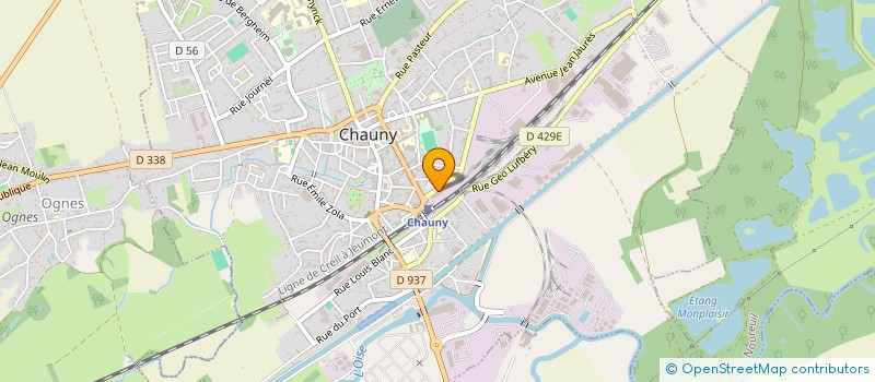localisation de l'entreprise CHAUNY FOOT INDOOR à CHAUNY