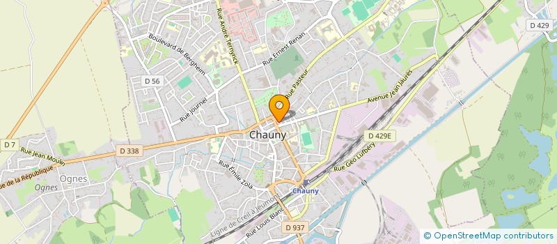 localisation de l'entreprise CHAUNY SPORTS CYCLISME à CHAUNY