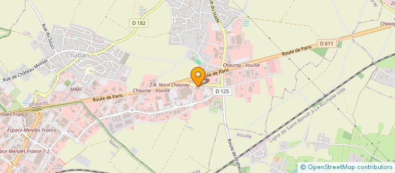 localisation de l'entreprise CHAUR à CHAURAY