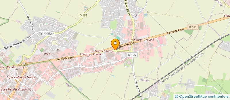 localisation de l'entreprise CHAURAY AUTO CONTROLE à CHAURAY