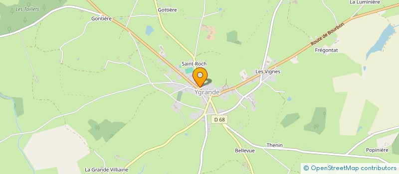 localisation de l'entreprise CHAURE  YGRANDE