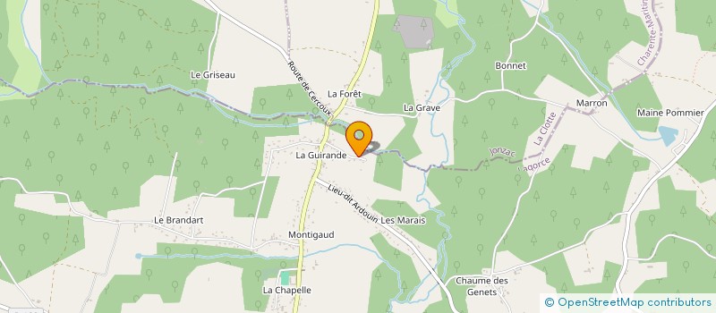 localisation de l'entreprise CHAUSSADE à LAGORCE