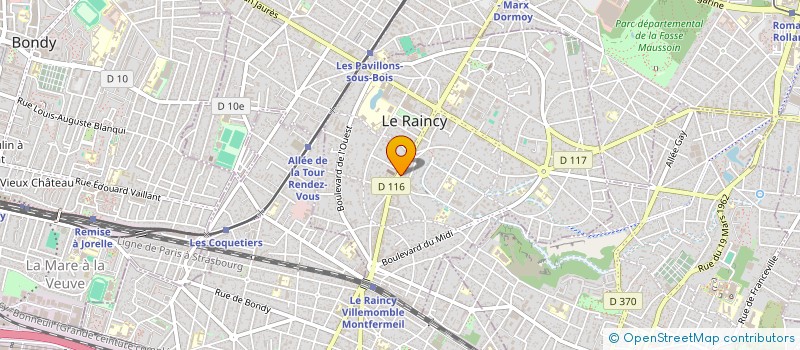 localisation de l'entreprise CHAUSSADE YACHTING à LE RAINCY