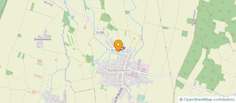 localisation de l'entreprise CHAUSSARD T.P  BALDENHEIM