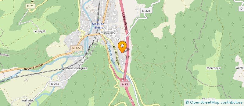localisation de l'entreprise CHAUSSE TP à MASSIAC